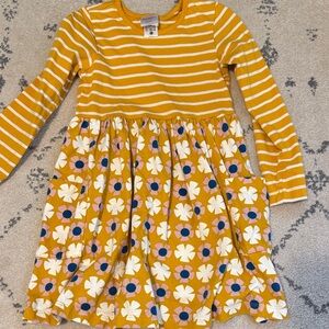 Hanna Andersson Mustard Striped and Floral Dress